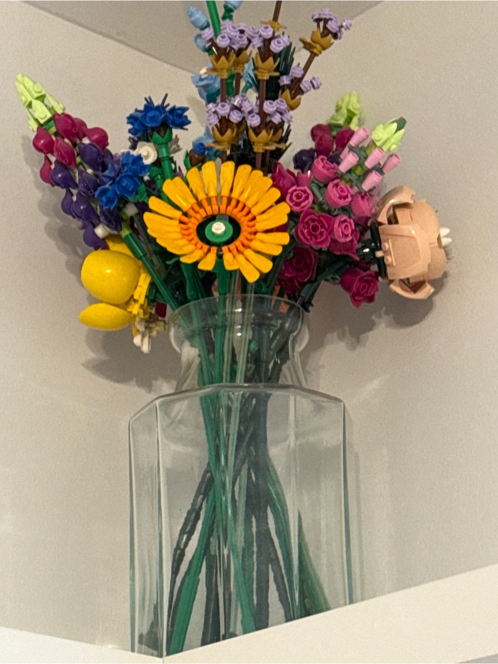 Lego Multicolor Faux Floral Bouquet with Bright Yellow Daisy
